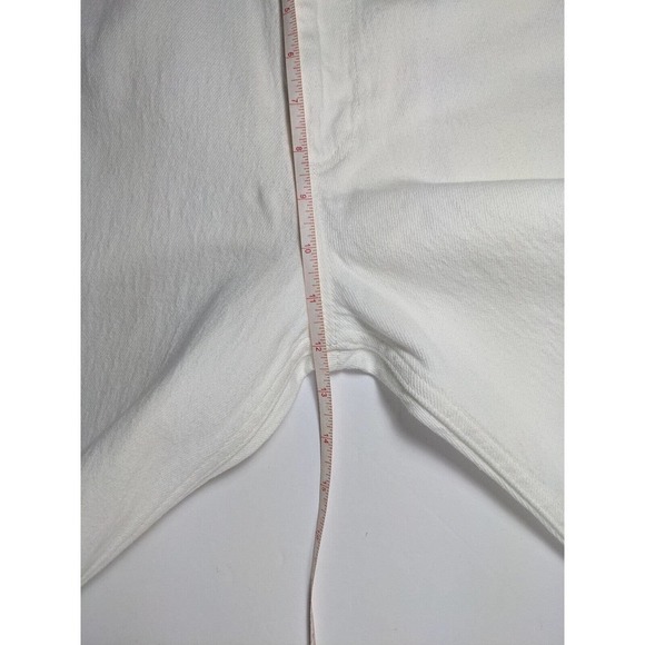 Rag & Bone Harlow Mid Rise Straight Leg Jeans Optic White 30 Ankle Stretch - Picture 7 of 11